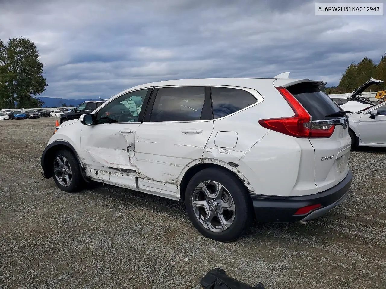 2019 HONDA CR-V VIN 5J6RW2H51KA012943 — фото 2