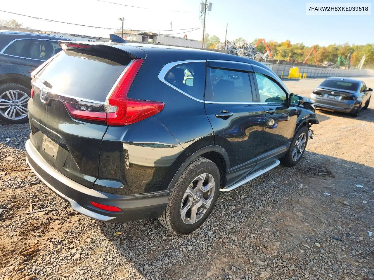 2019 HONDA CR-V VIN 7FARW2H8XKE039618 — фото 3
