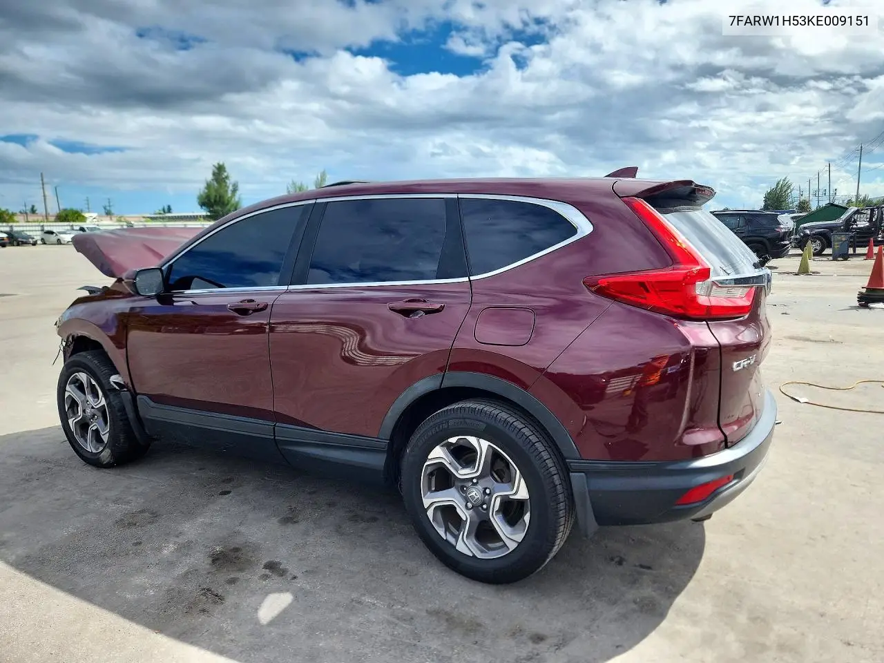 2019 HONDA CR-V VIN 7FARW1H53KE009151 — фото 2