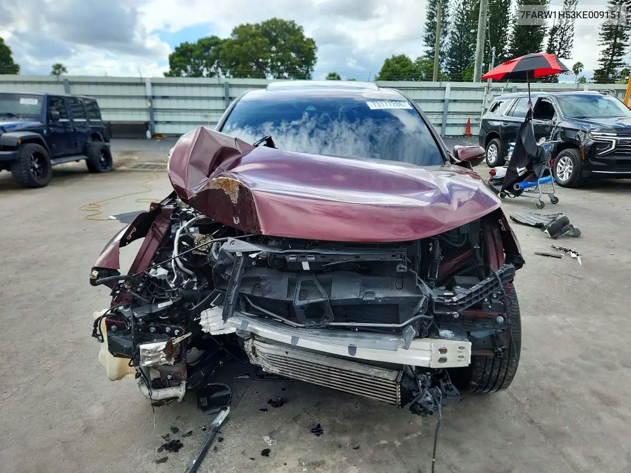 2019 HONDA CR-V VIN 7FARW1H53KE009151 — фото 5