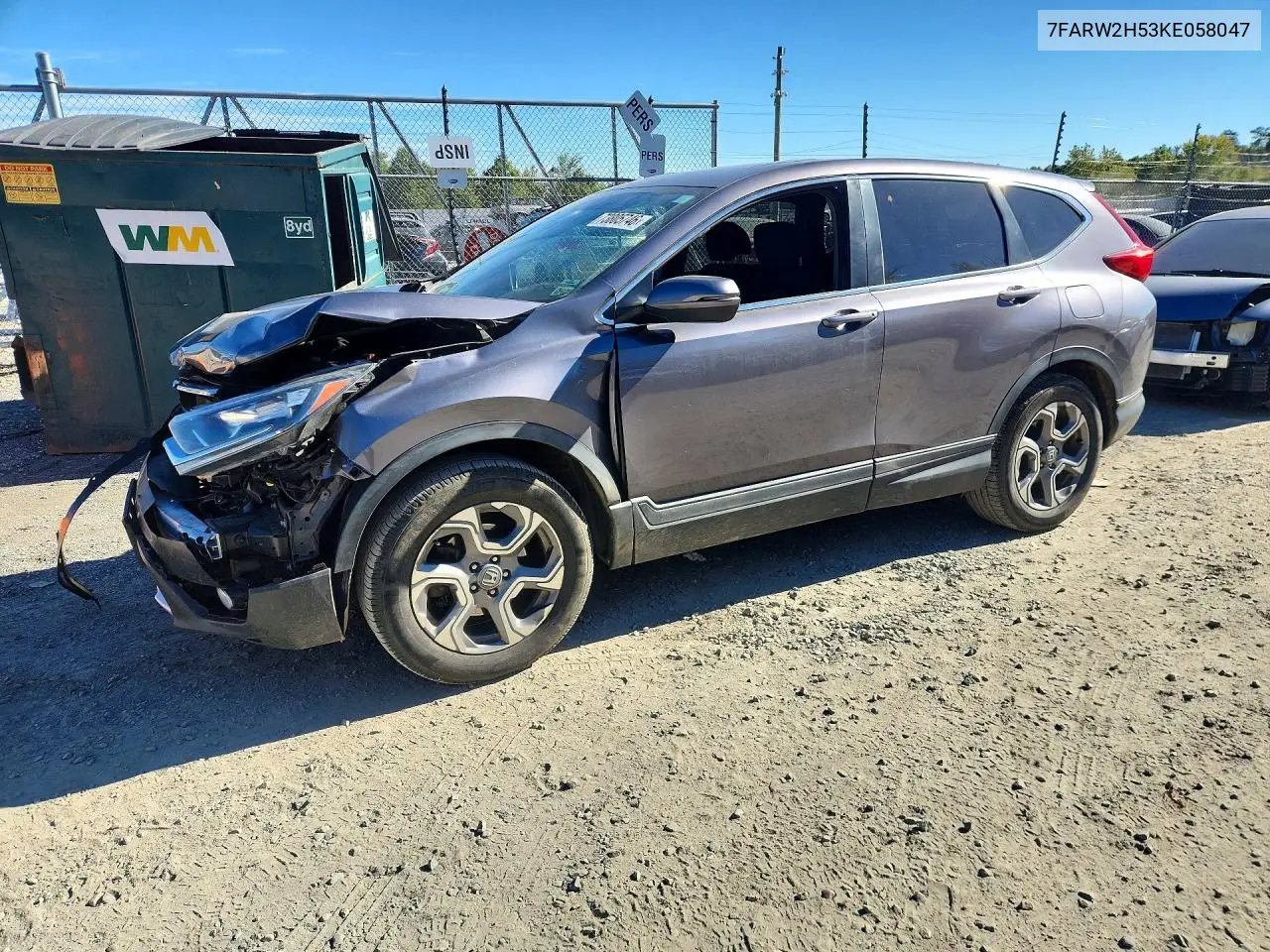 HONDA CR-V 2019, VIN 7FARW2H53KE058047