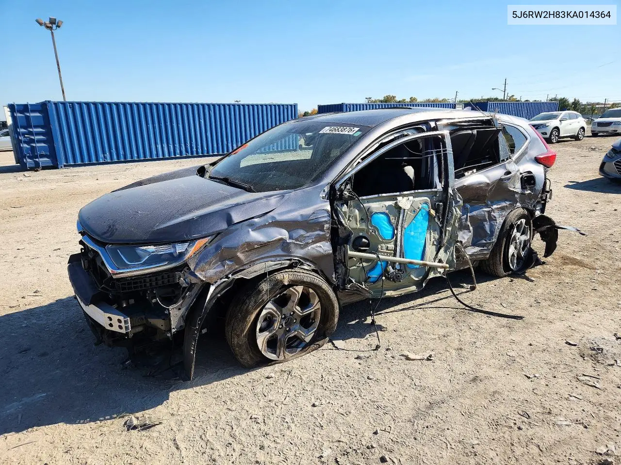 HONDA CR-V 2019, VIN 5J6RW2H83KA014364
