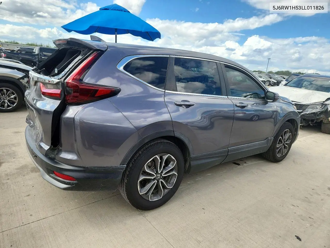 2020 HONDA CR-V VIN 5J6RW1H53LL011826 — фото 3