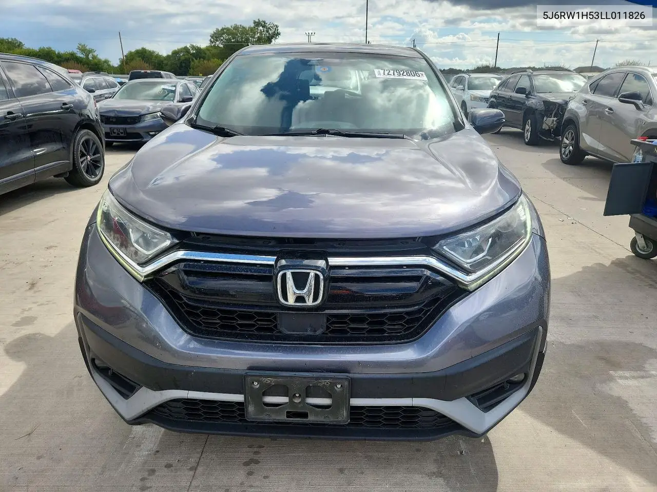 2020 HONDA CR-V VIN 5J6RW1H53LL011826 — фото 5