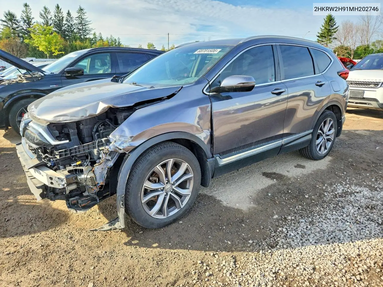 HONDA CR-V 2021, VIN 2HKRW2H91MH202746