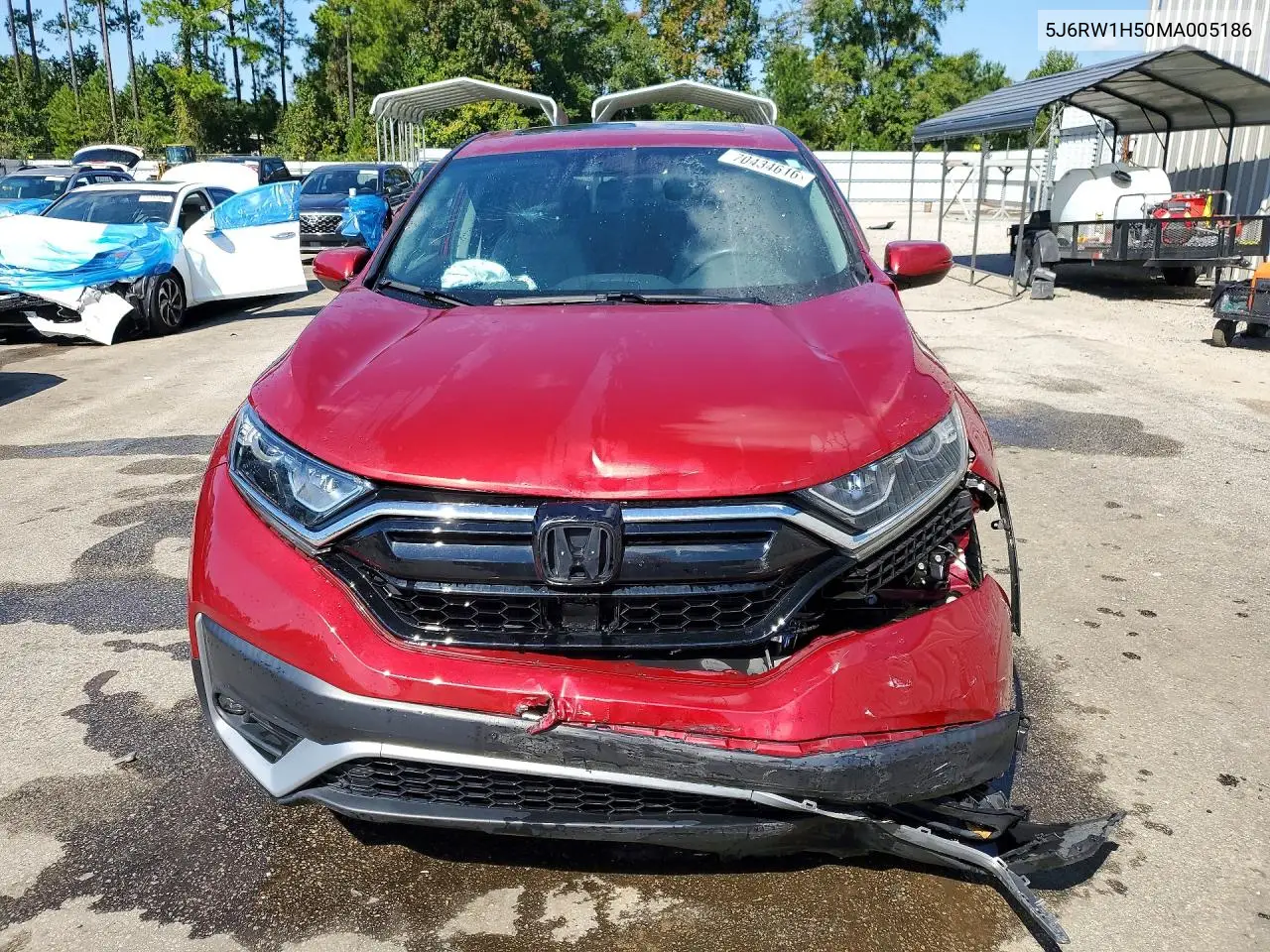 2021 HONDA CR-V VIN 5J6RW1H50MA005186 — фото 5