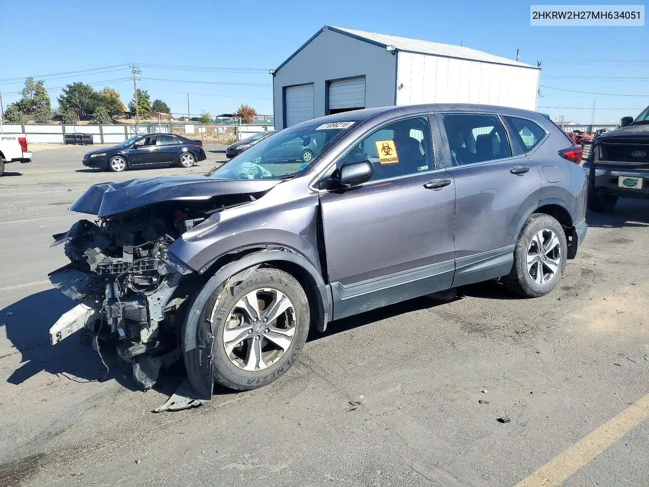 HONDA CR-V 2021, VIN 2HKRW2H27MH634051