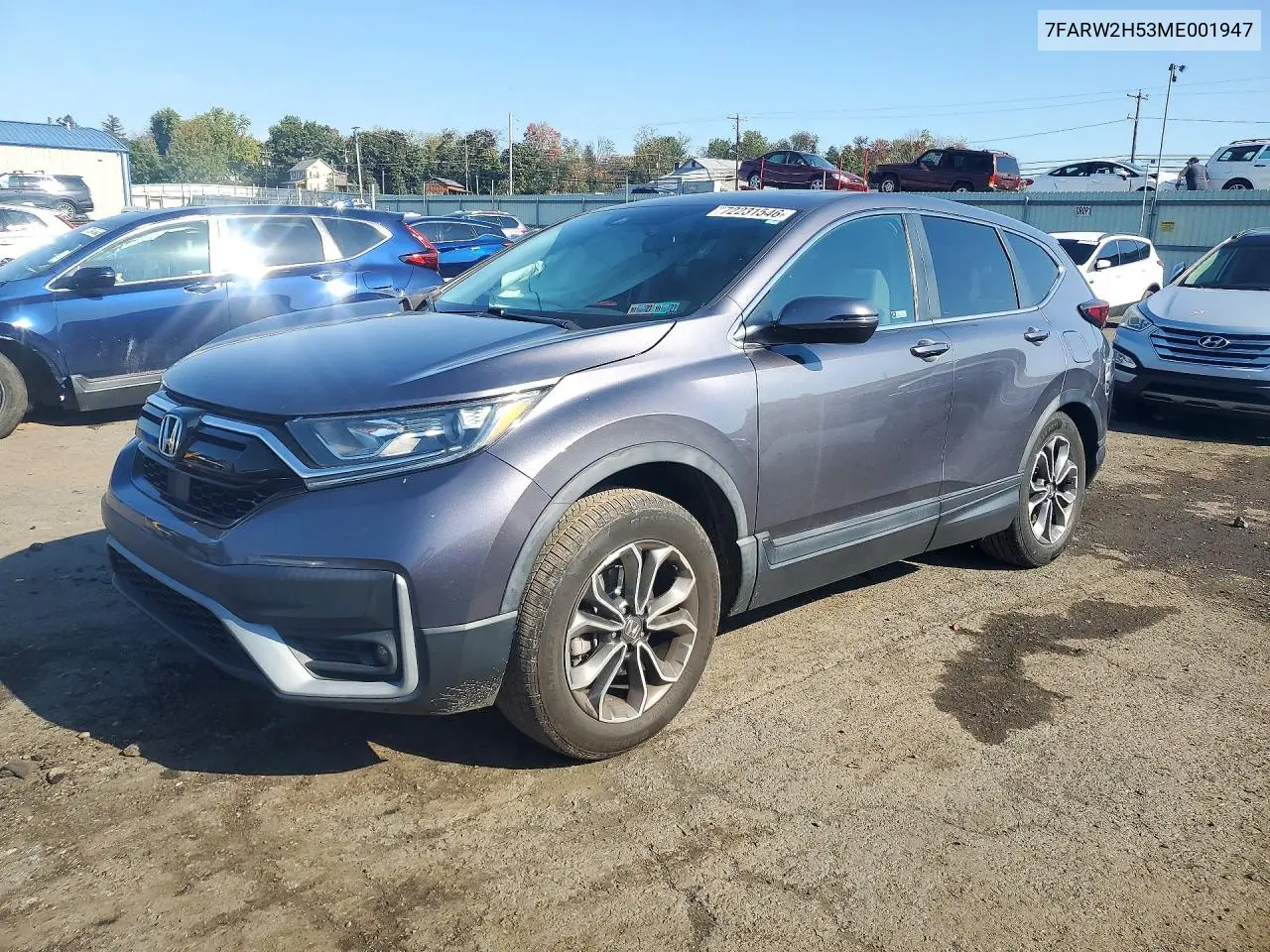 HONDA CR-V 2021, VIN 7FARW2H53ME001947