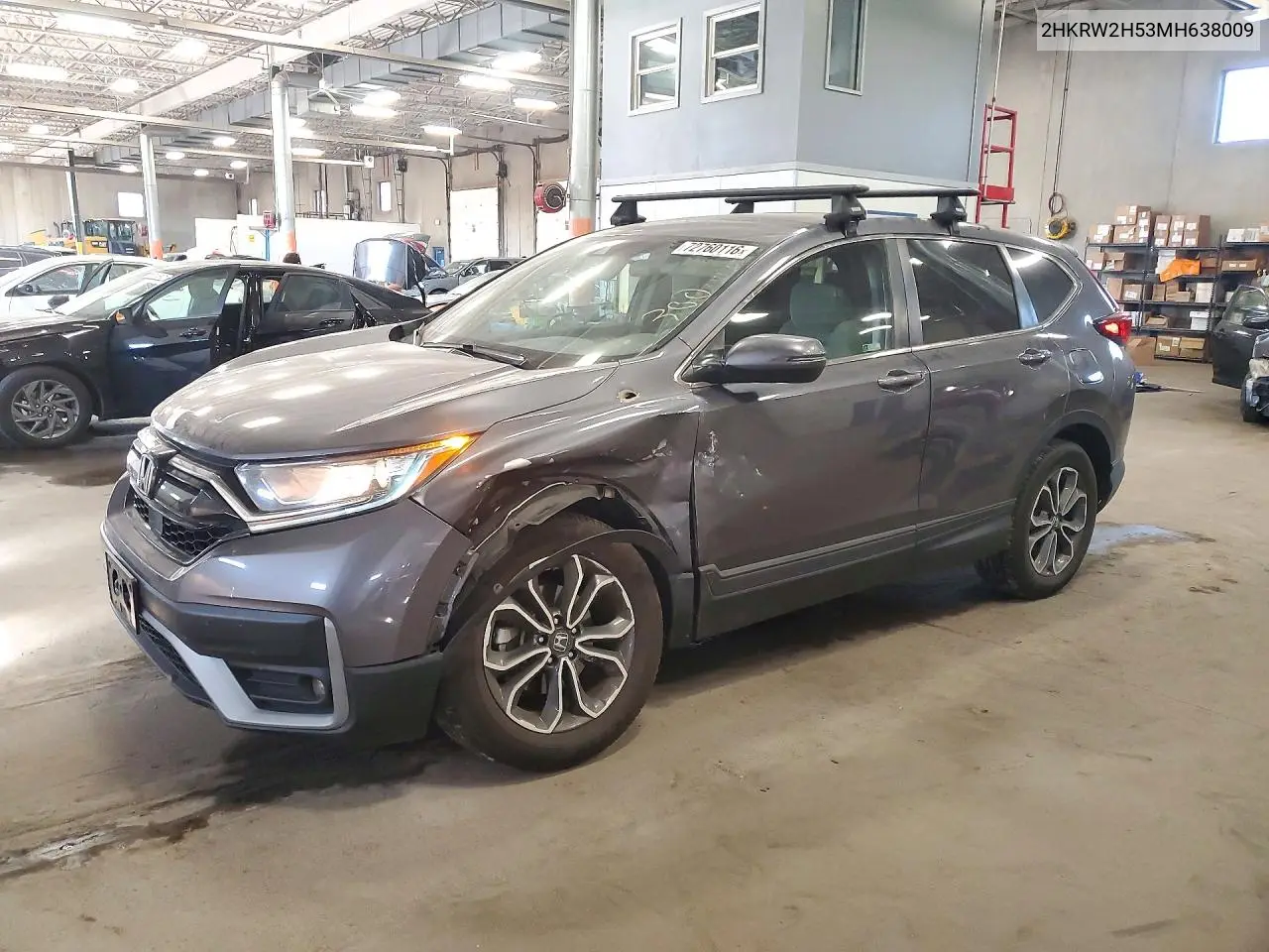 HONDA CR-V 2021, VIN 2HKRW2H53MH638009
