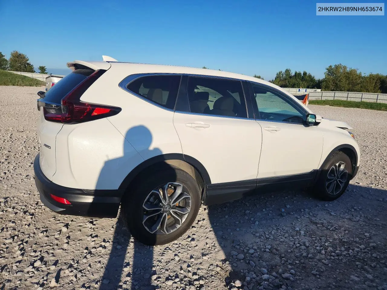 2022 HONDA CR-V VIN 2HKRW2H89NH653674 — фото 3
