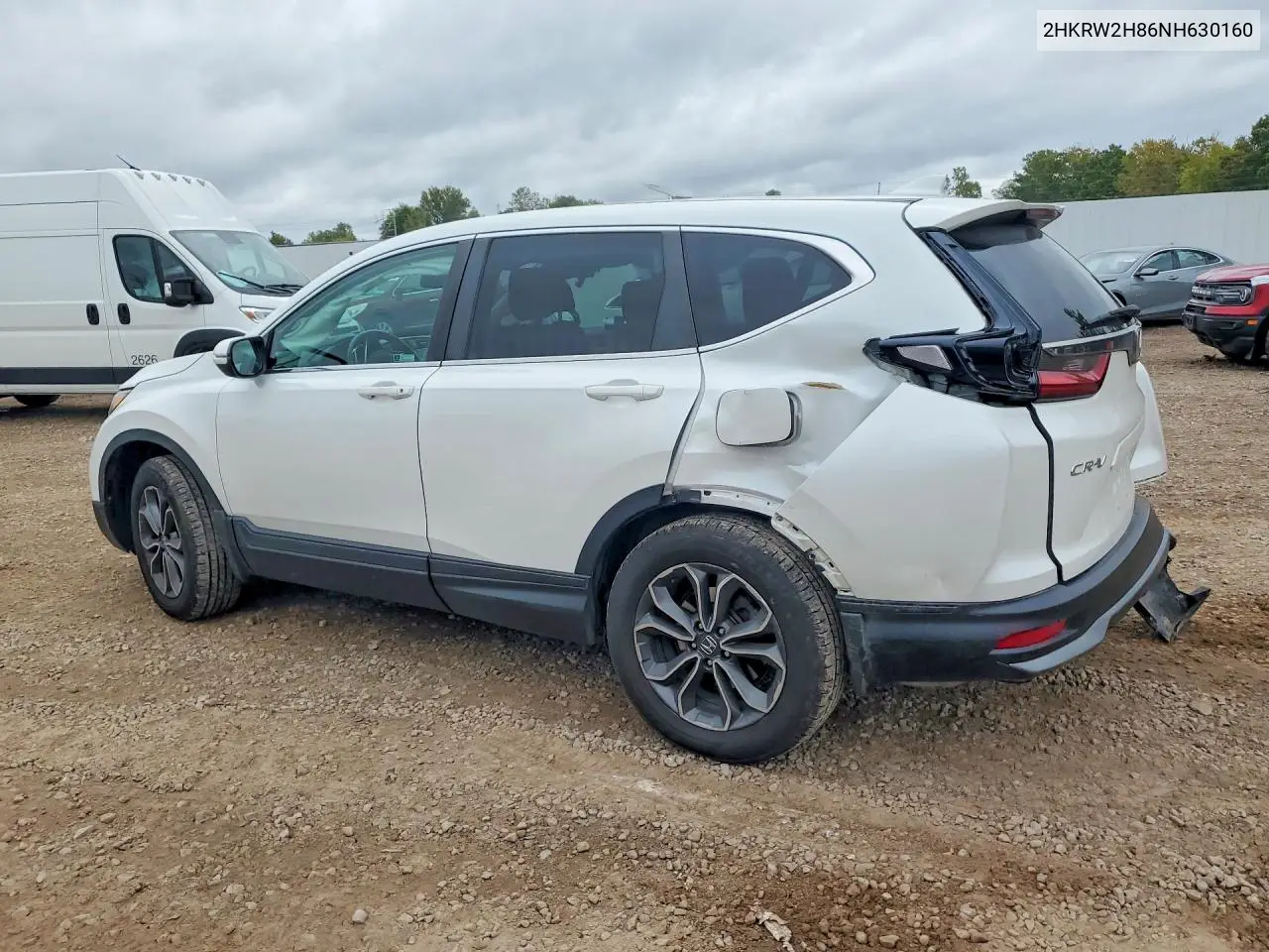 2022 HONDA CR-V VIN 2HKRW2H86NH630160 — фото 2