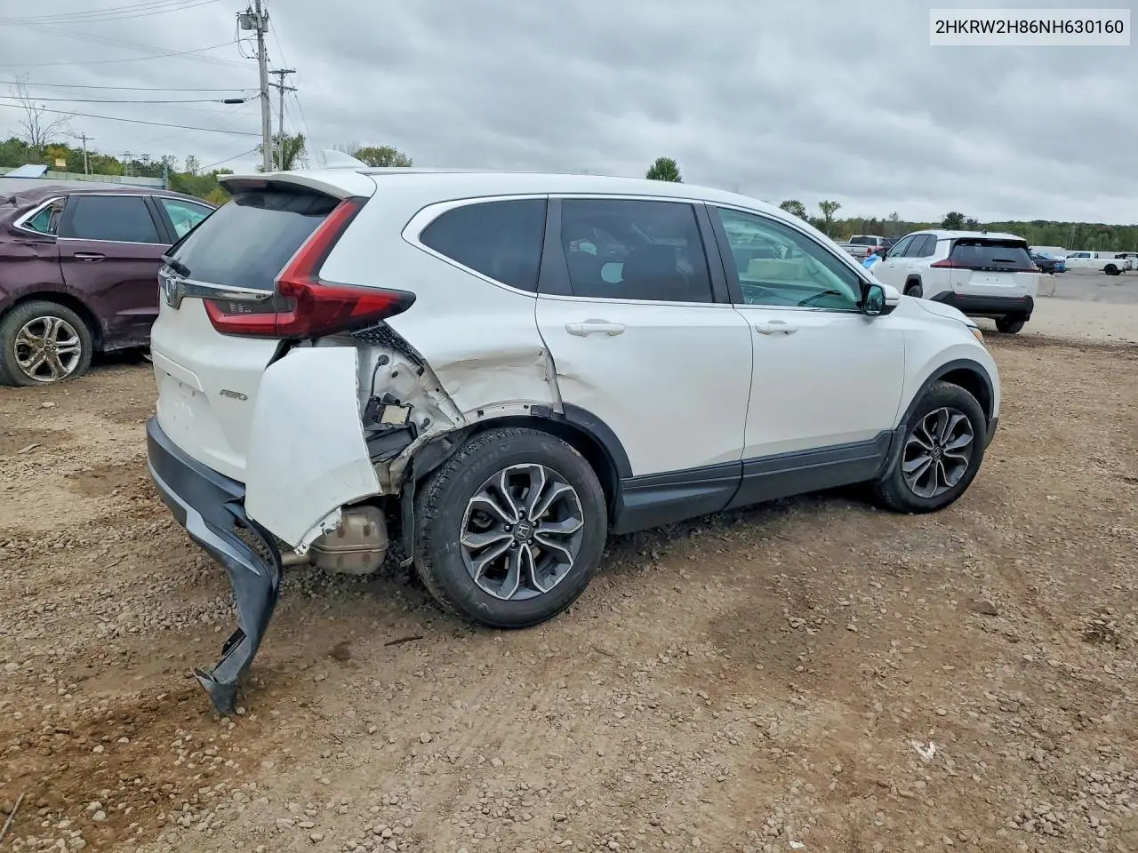 2022 HONDA CR-V VIN 2HKRW2H86NH630160 — фото 3