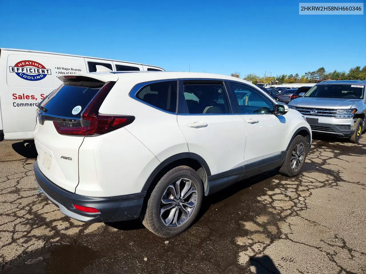 2022 HONDA CR-V VIN 2HKRW2H58NH660346 — фото 3