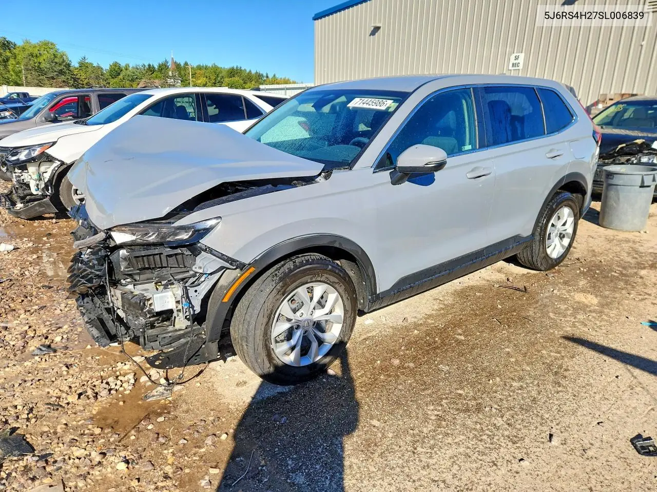 HONDA CR-V 2025, VIN 5J6RS4H27SL006839