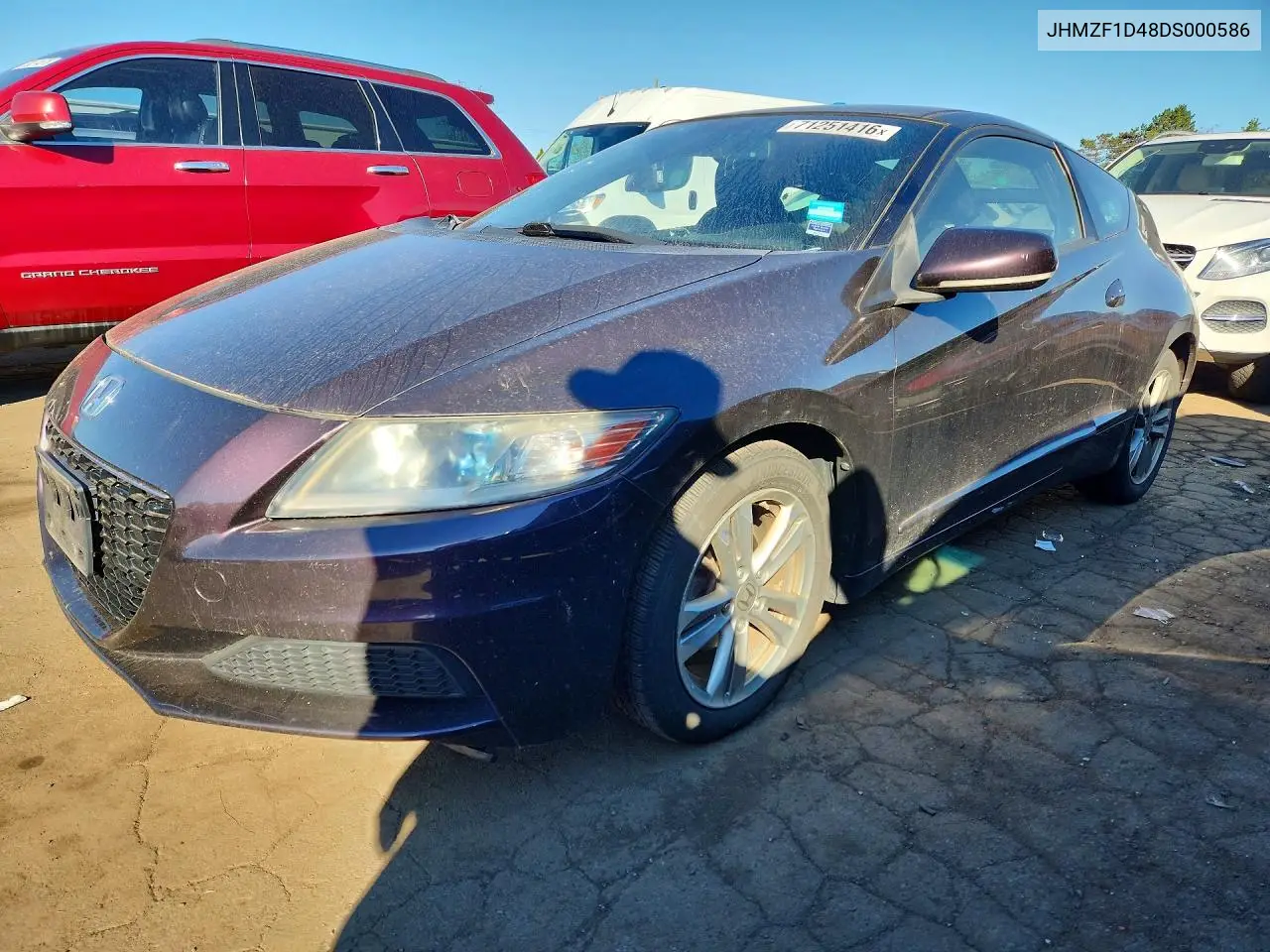 HONDA CR-Z 2013, VIN JHMZF1D48DS000586