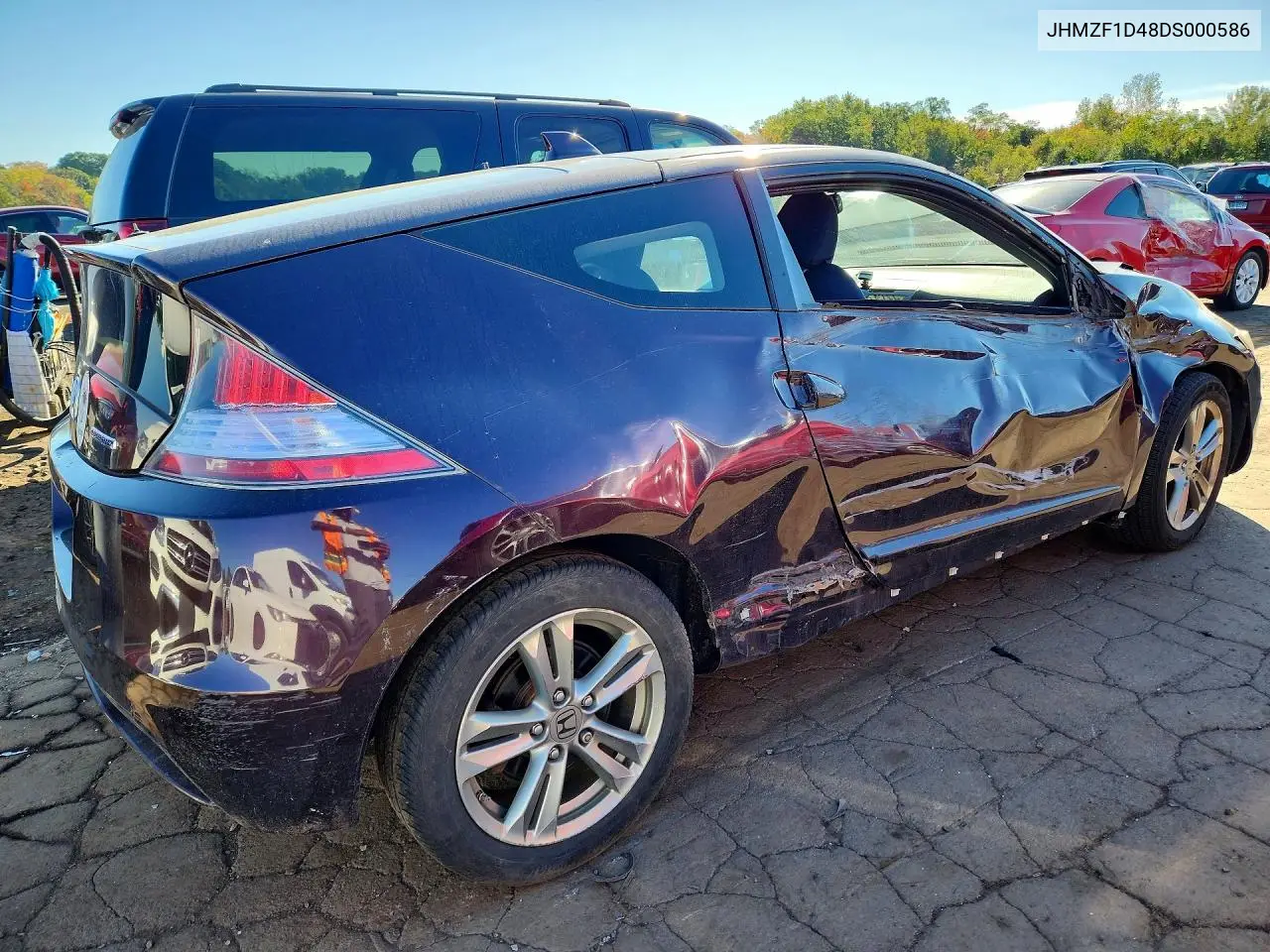2013 HONDA CR-Z VIN JHMZF1D48DS000586 — фото 3