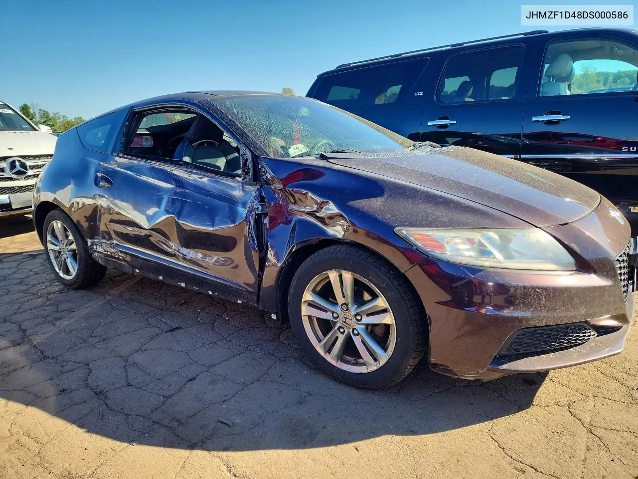 2013 HONDA CR-Z VIN JHMZF1D48DS000586 — фото 4