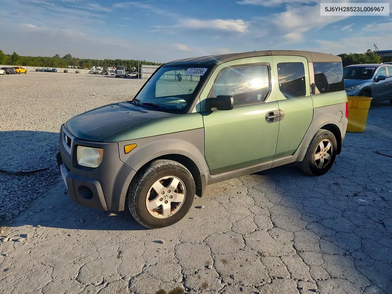 HONDA ELEMENT 2003, VIN 5J6YH28523L006967