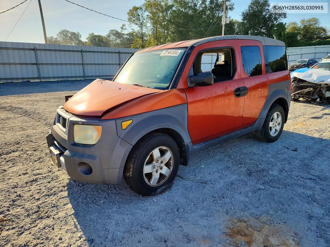 HONDA ELEMENT 2003, VIN 5J6YH28563L030995