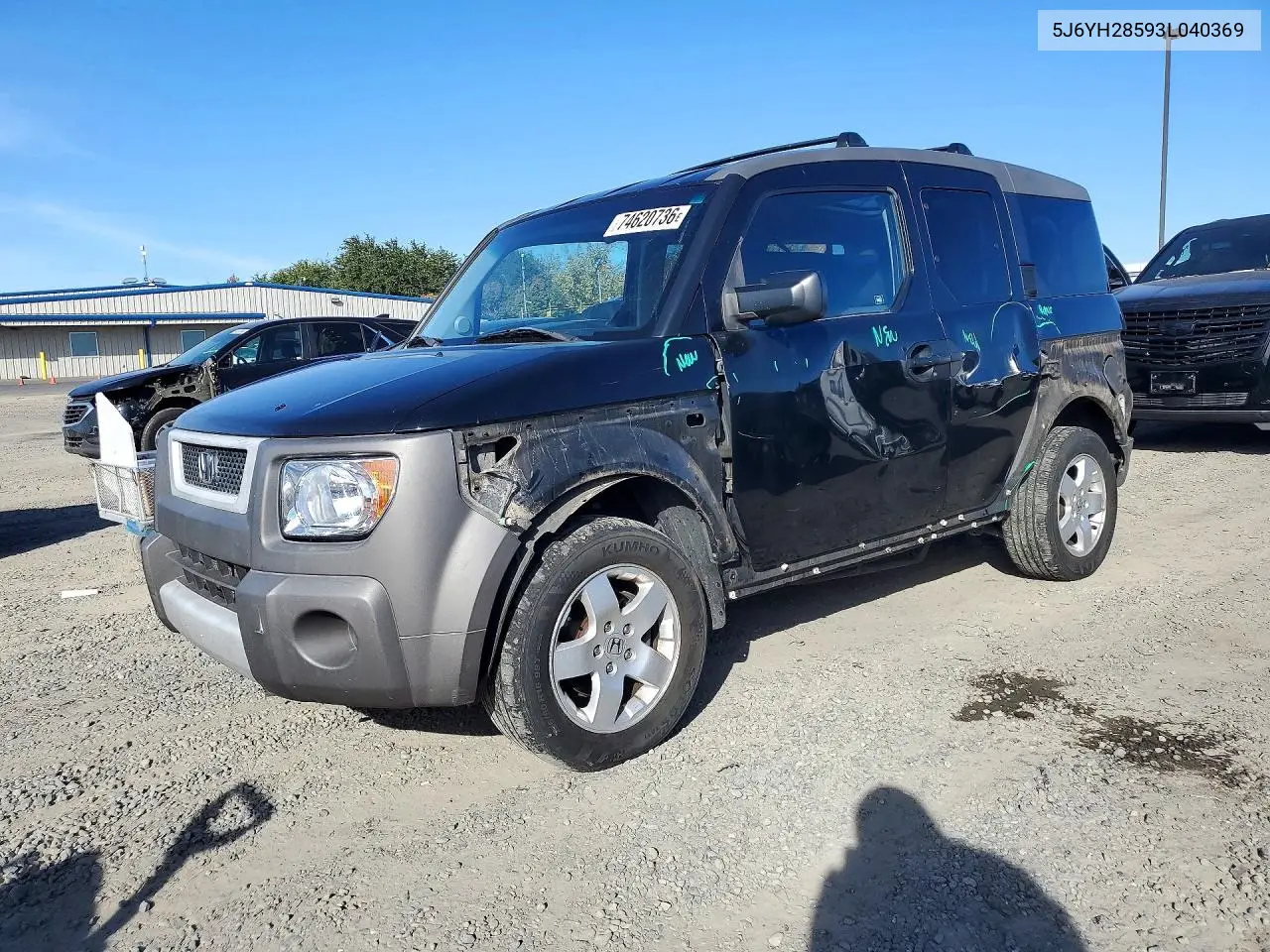 HONDA ELEMENT 2003, VIN 5J6YH28593L040369