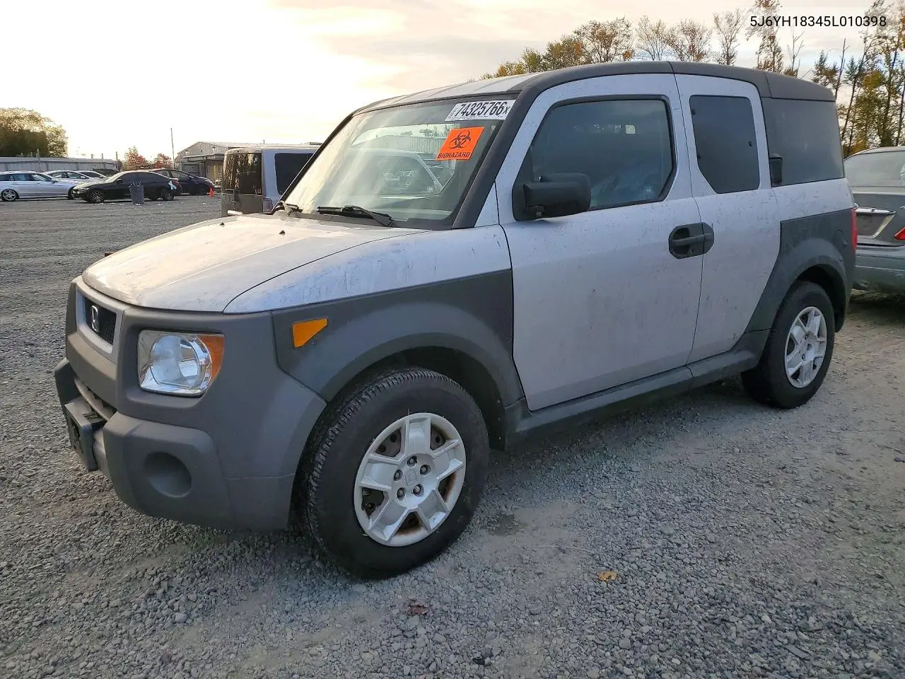 HONDA ELEMENT 2005, VIN 5J6YH18345L010398
