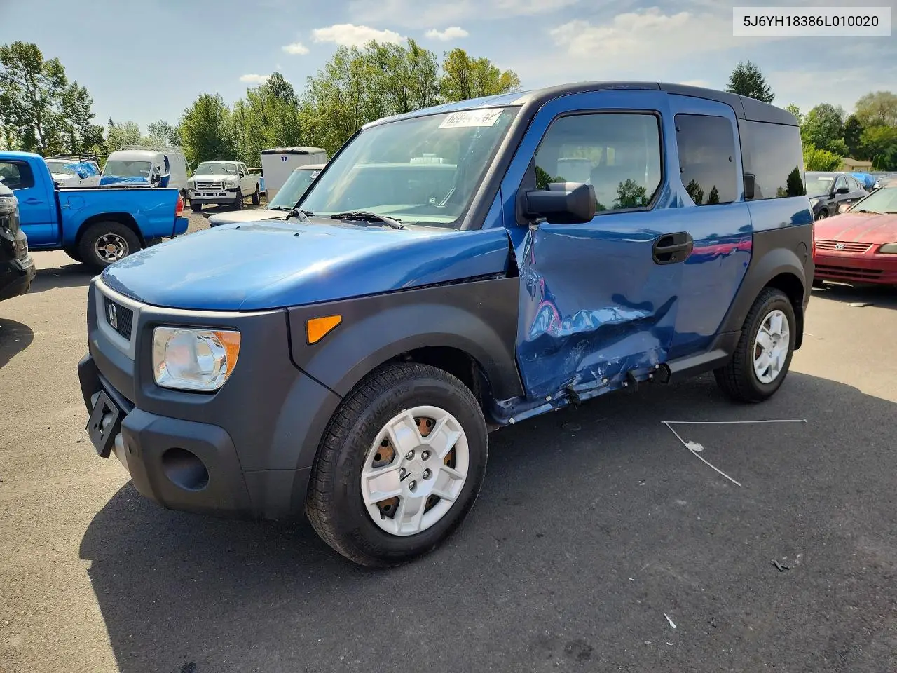 HONDA ELEMENT 2006, VIN 5J6YH18386L010020