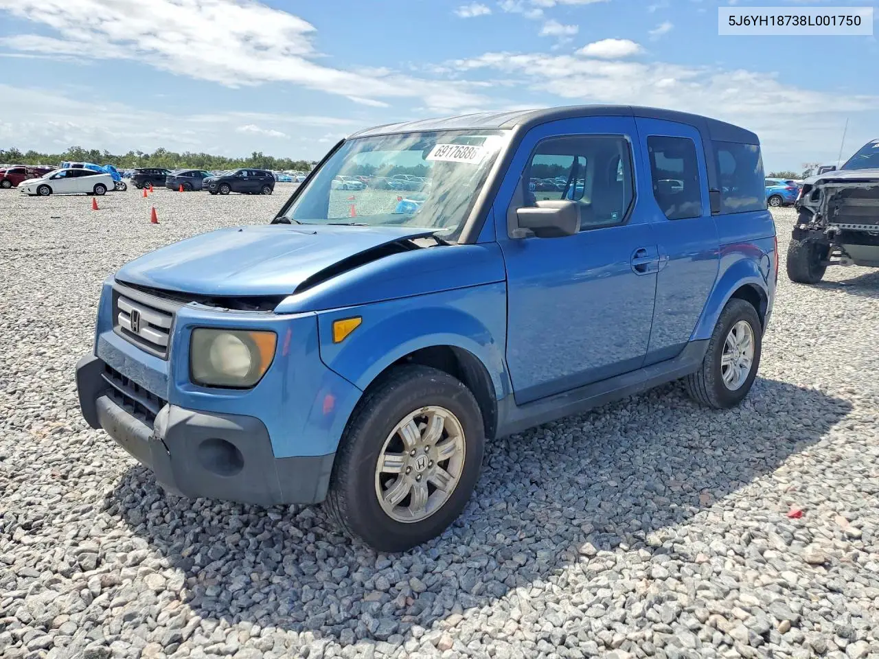HONDA ELEMENT 2008, VIN 5J6YH18738L001750