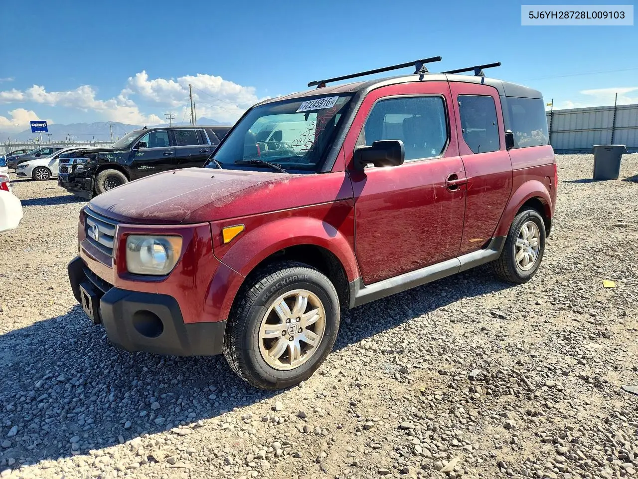 HONDA ELEMENT 2008, VIN 5J6YH28728L009103