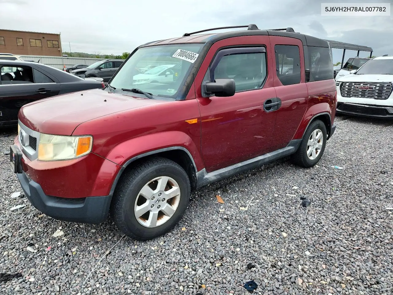 HONDA ELEMENT 2010, VIN 5J6YH2H78AL007782