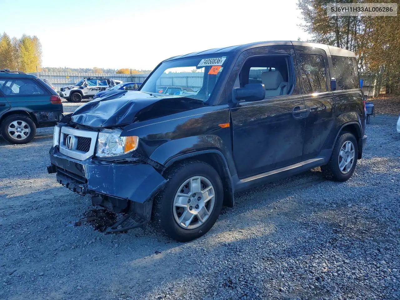 HONDA ELEMENT 2010, VIN 5J6YH1H33AL006286