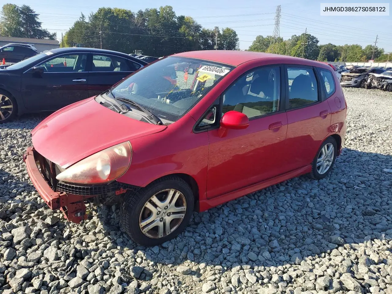 HONDA FIT 2007, VIN JHMGD38627S058122