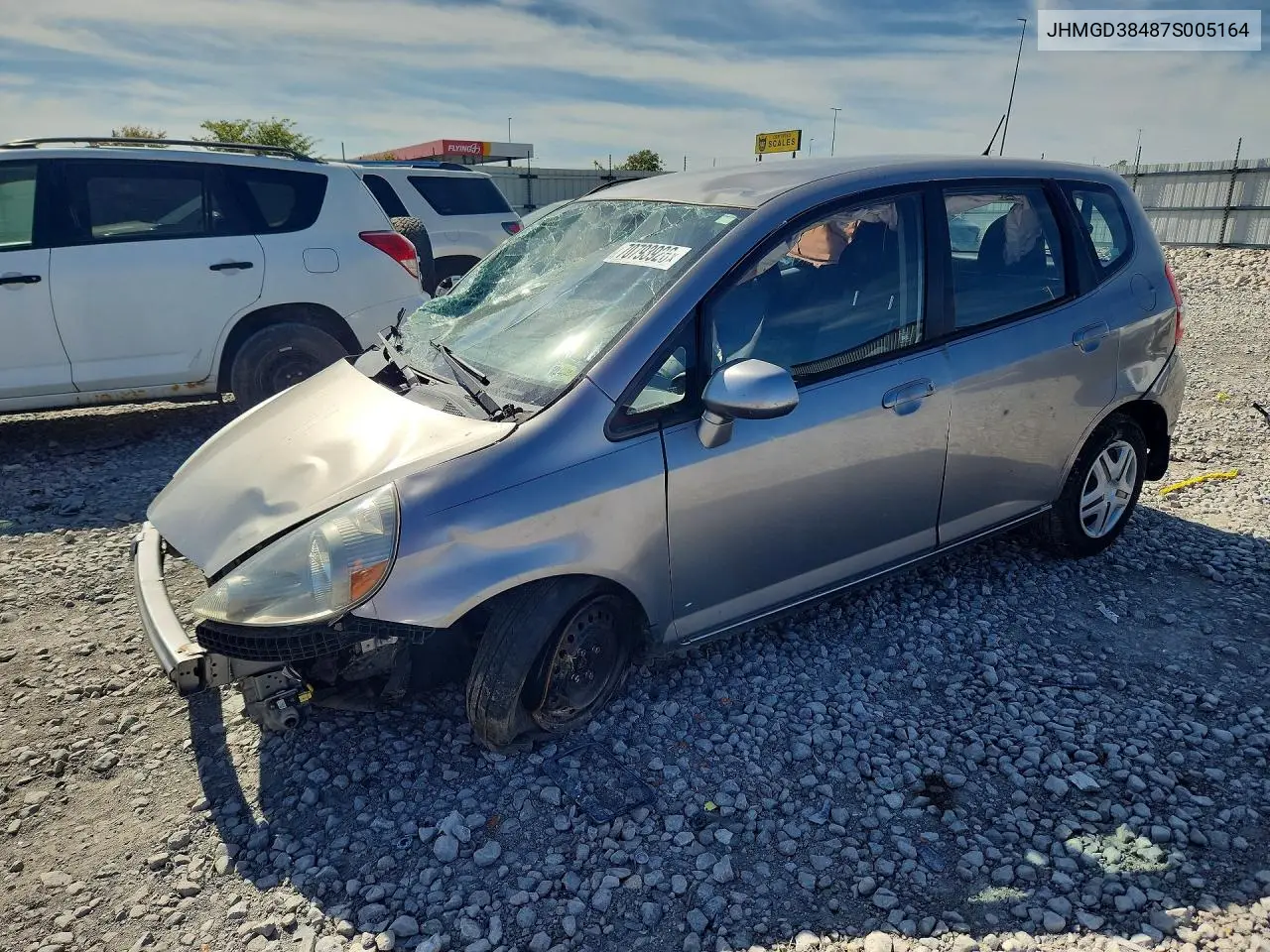 HONDA FIT 2007, VIN JHMGD38487S005164