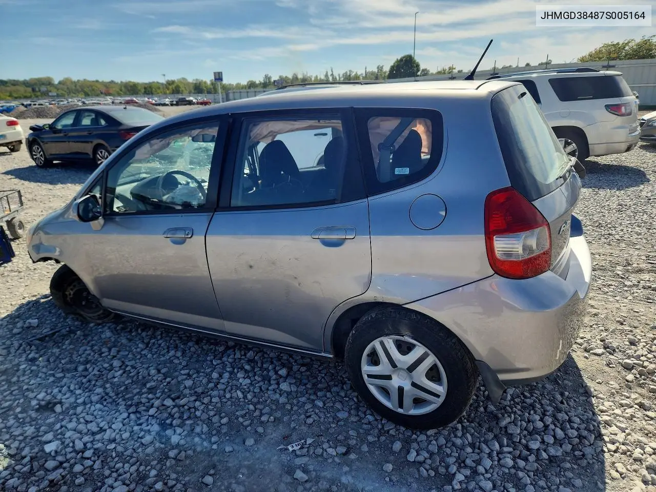 2007 HONDA FIT VIN JHMGD38487S005164 — фото 2