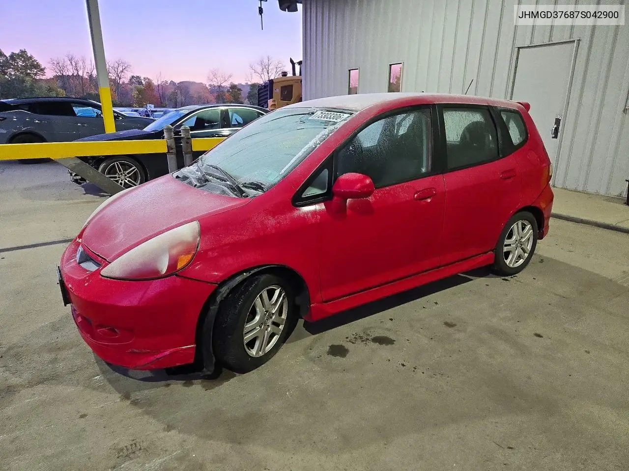 HONDA FIT 2007, VIN JHMGD37687S042900