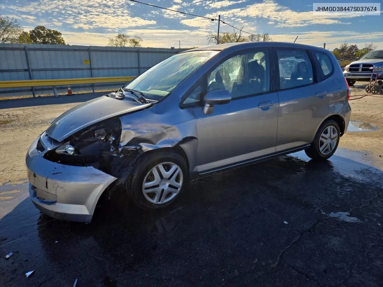 HONDA FIT 2007, VIN JHMGD38447S037674