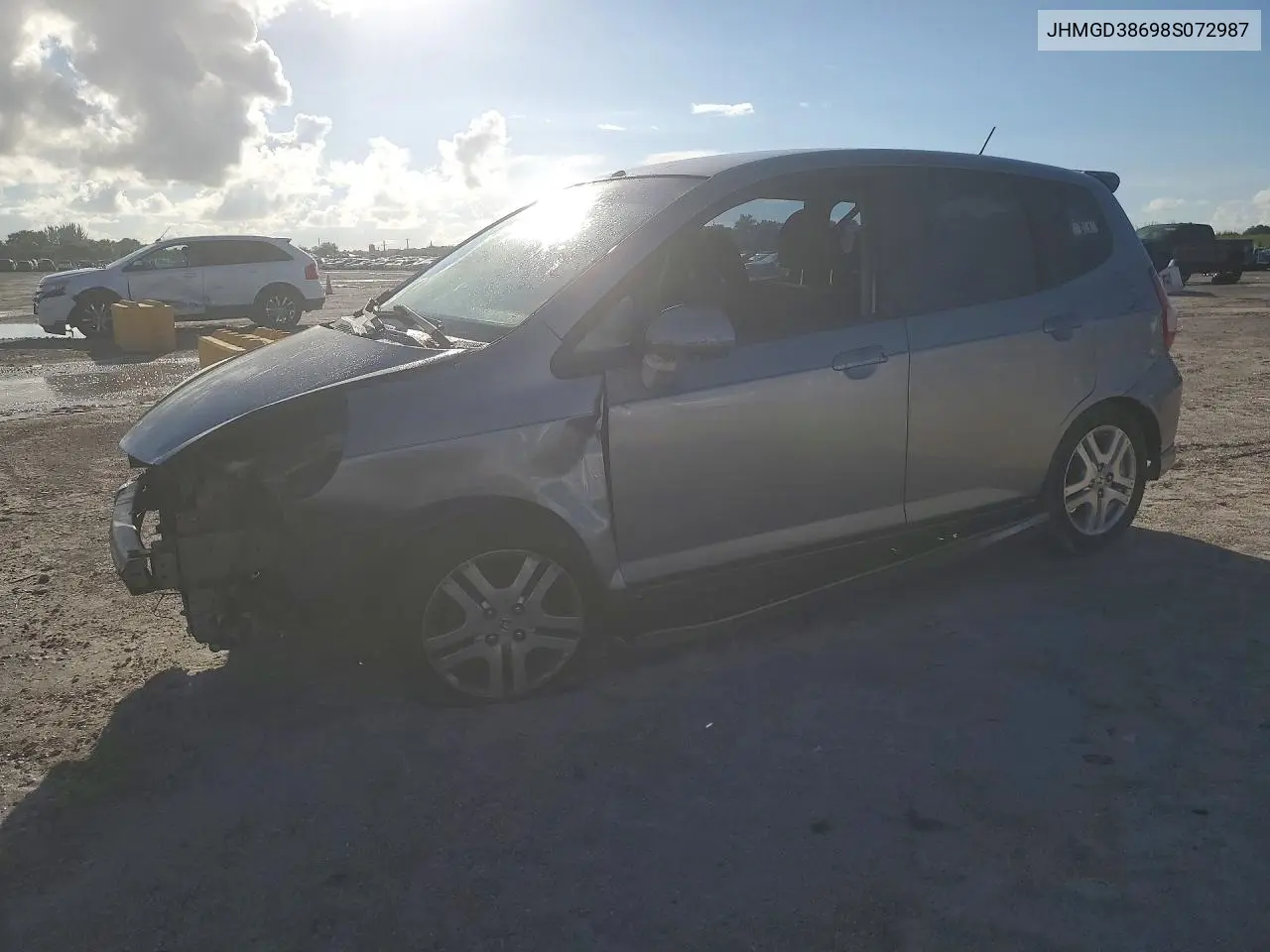 HONDA FIT 2008, VIN JHMGD38698S072987