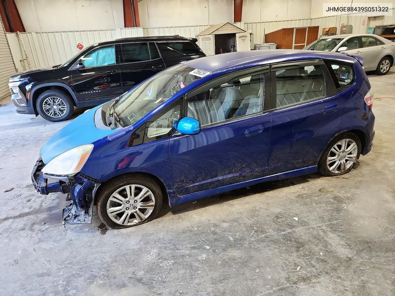 HONDA FIT 2009, VIN JHMGE88439S051322
