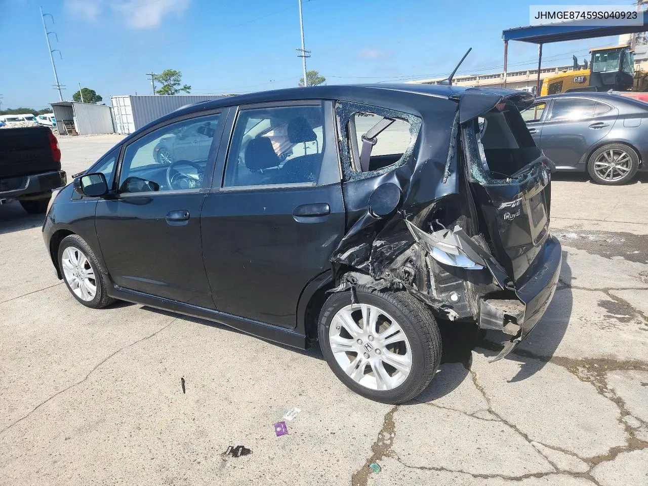 2009 HONDA FIT VIN JHMGE87459S040923 — фото 2