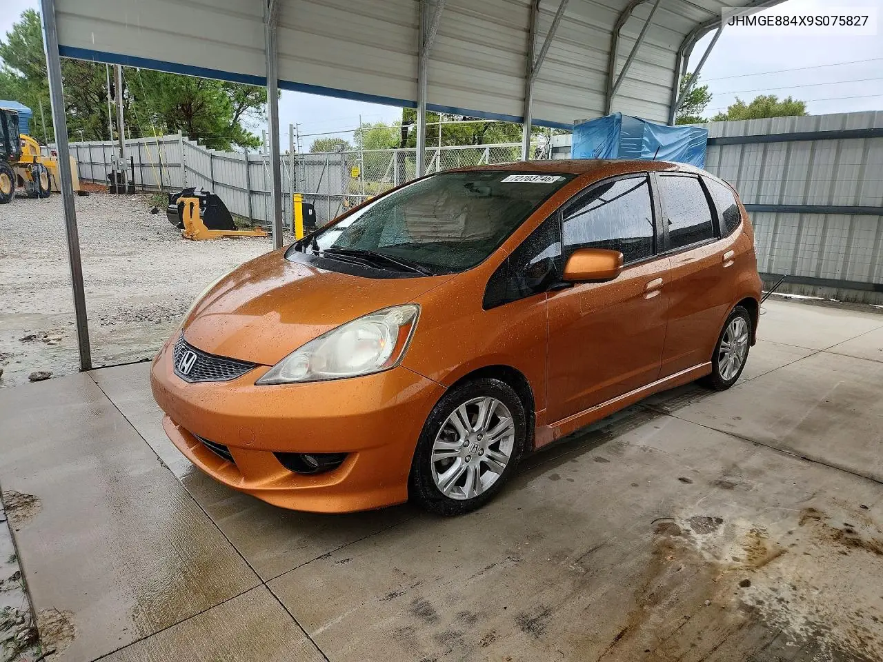 HONDA FIT 2009, VIN JHMGE884X9S075827