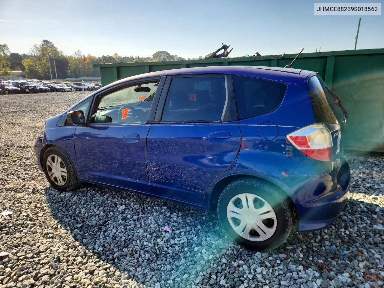 2009 HONDA FIT VIN JHMGE88239S018562 — фото 2