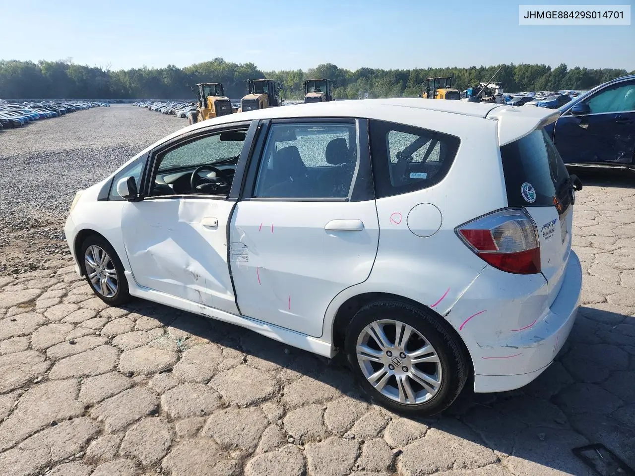 2009 HONDA FIT VIN JHMGE88429S014701 — фото 2