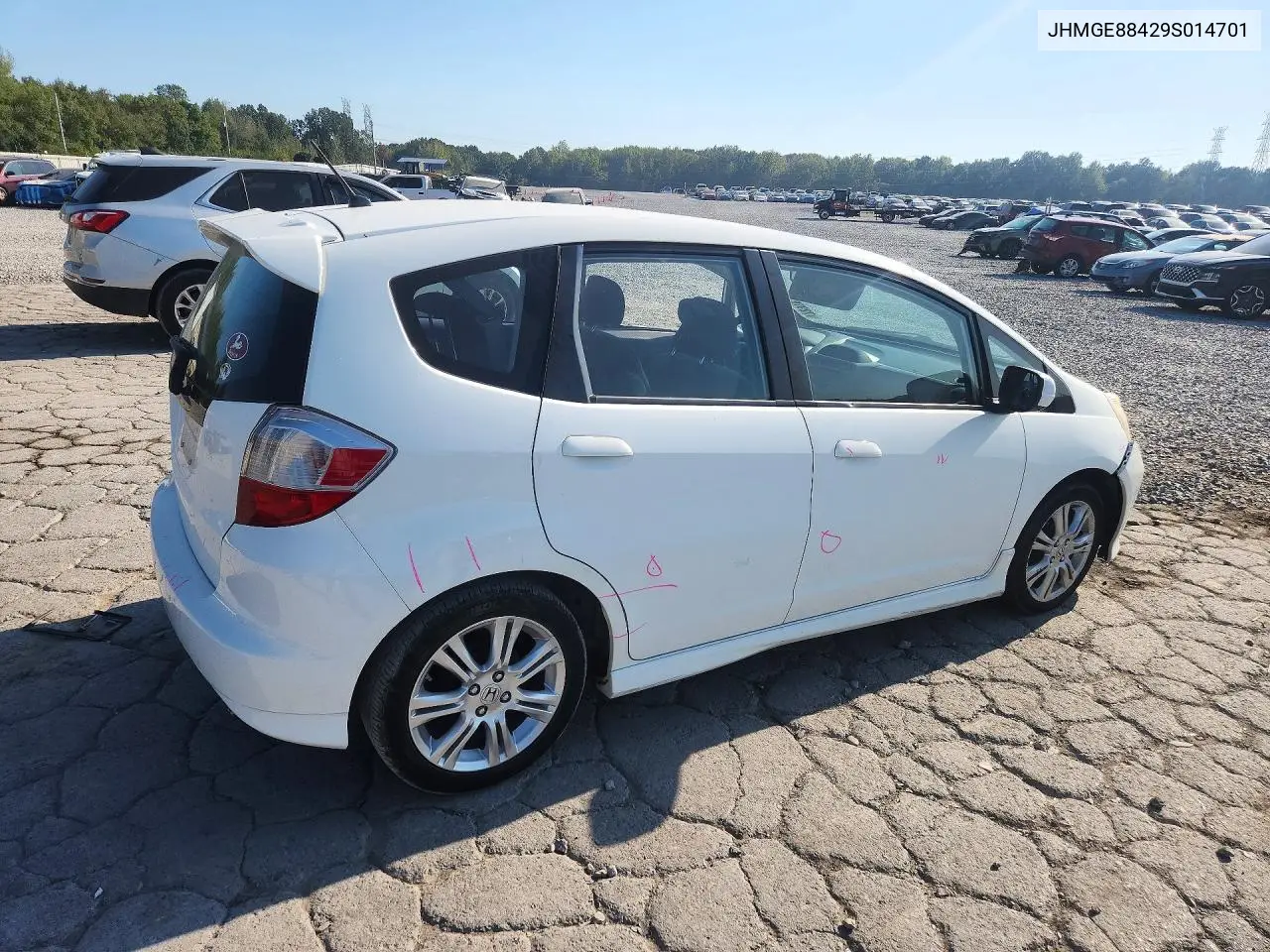 2009 HONDA FIT VIN JHMGE88429S014701 — фото 3