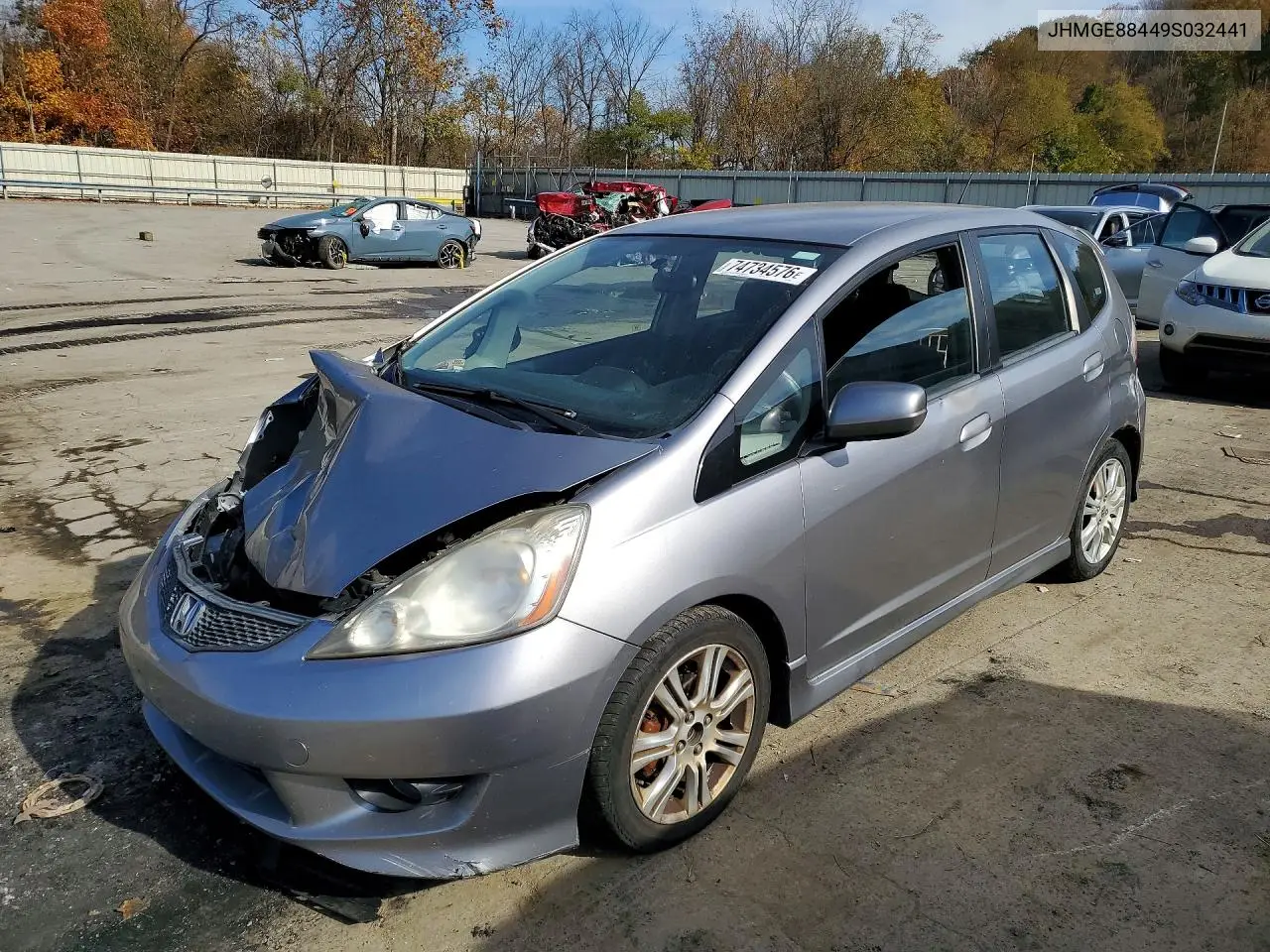 HONDA FIT 2009, VIN JHMGE88449S032441