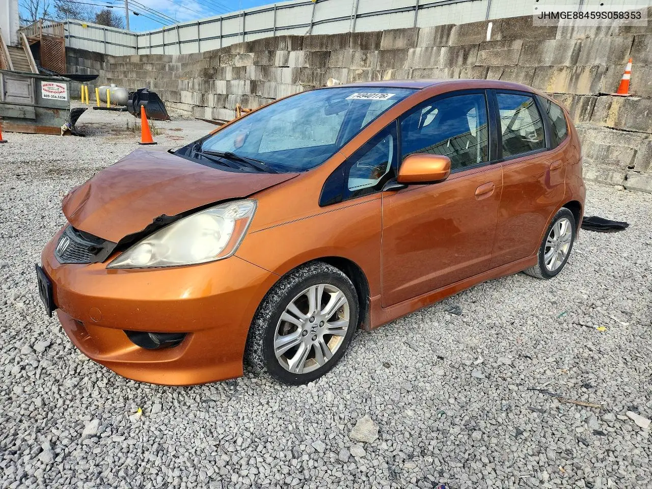 HONDA FIT 2009, VIN JHMGE88459S058353