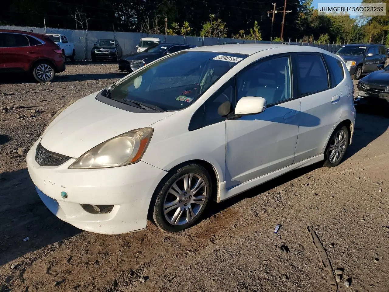 HONDA FIT 2010, VIN JHMGE8H45AC023259