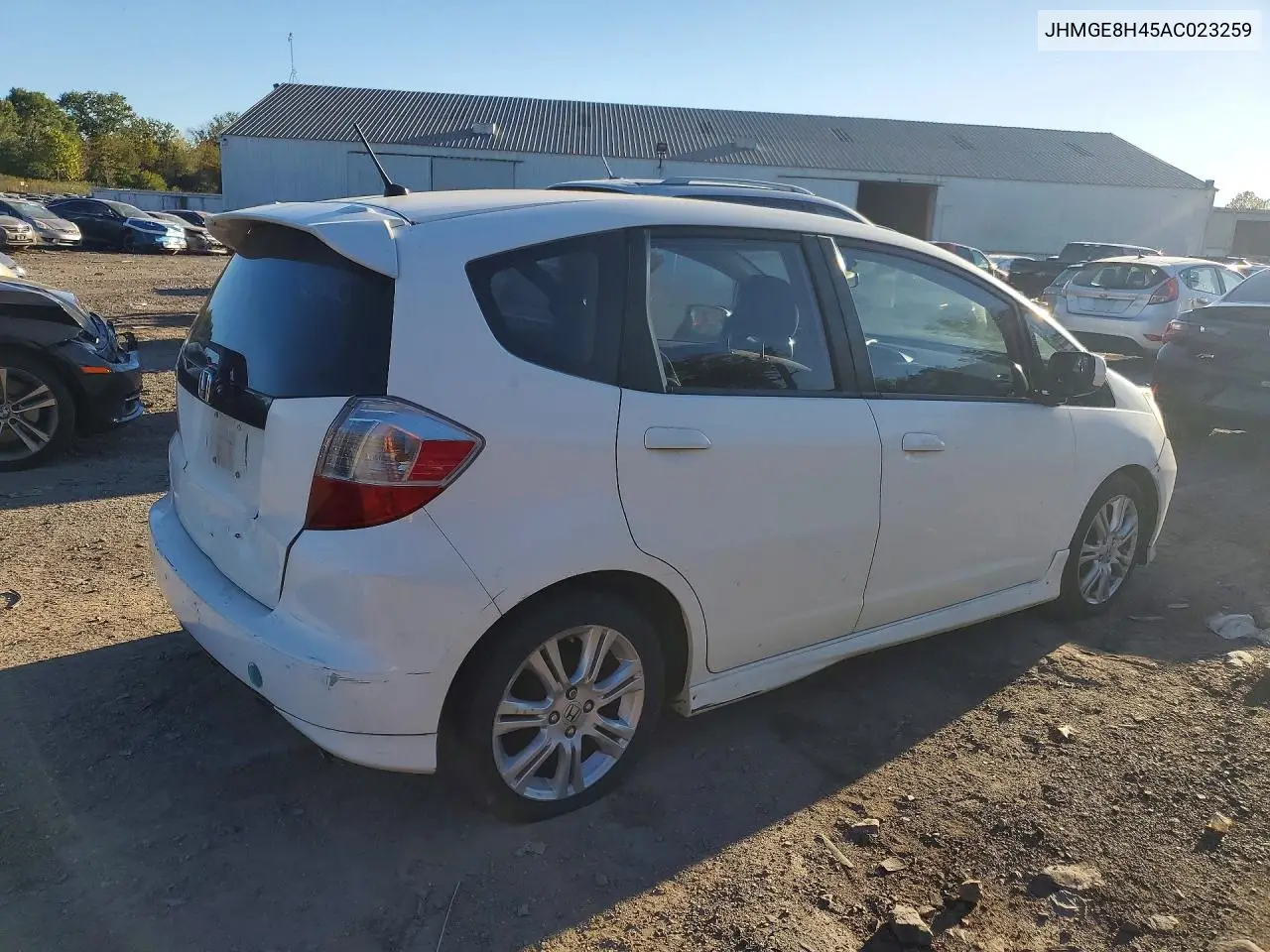 2010 HONDA FIT VIN JHMGE8H45AC023259 — фото 3