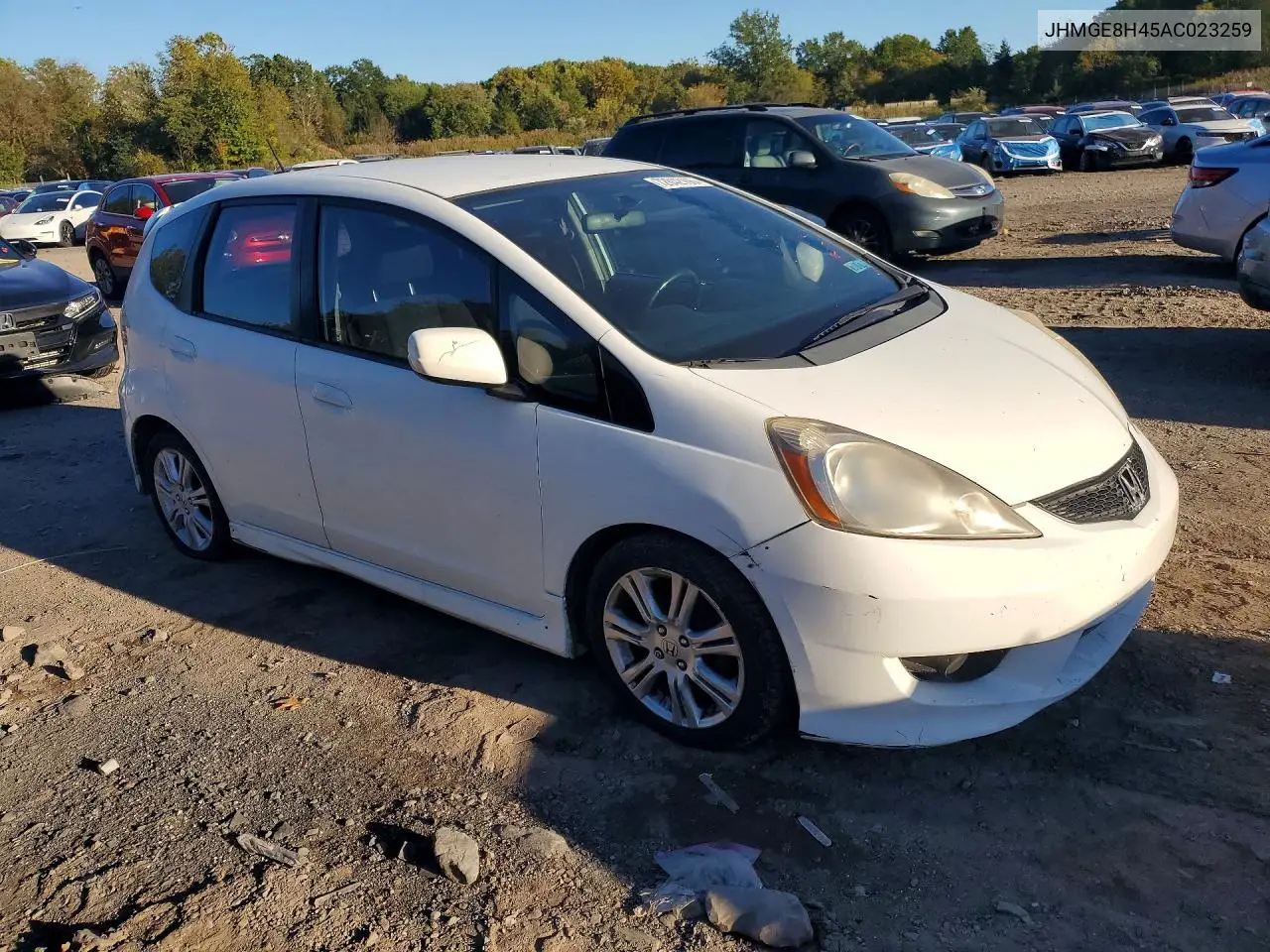2010 HONDA FIT VIN JHMGE8H45AC023259 — фото 4