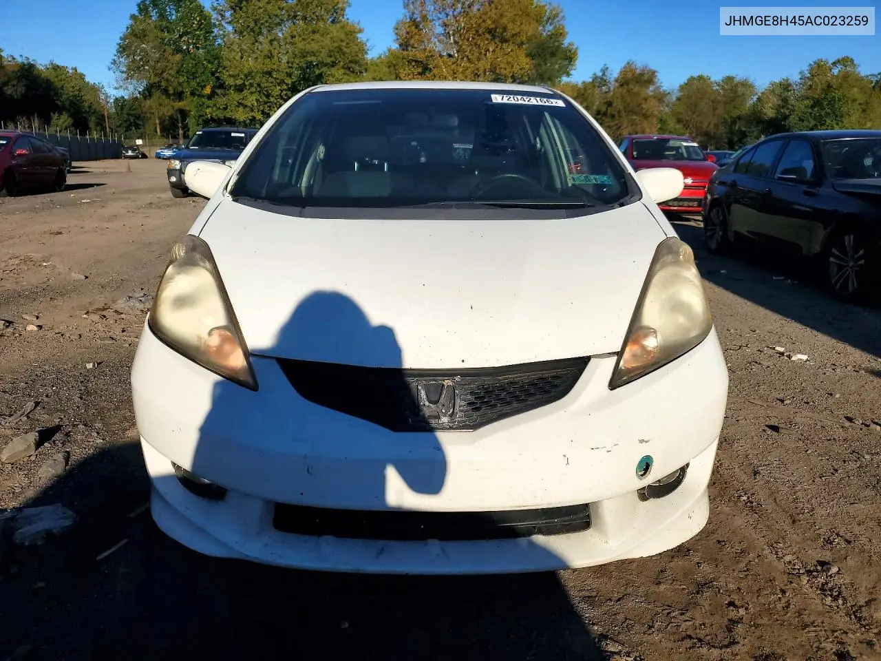 2010 HONDA FIT VIN JHMGE8H45AC023259 — фото 5