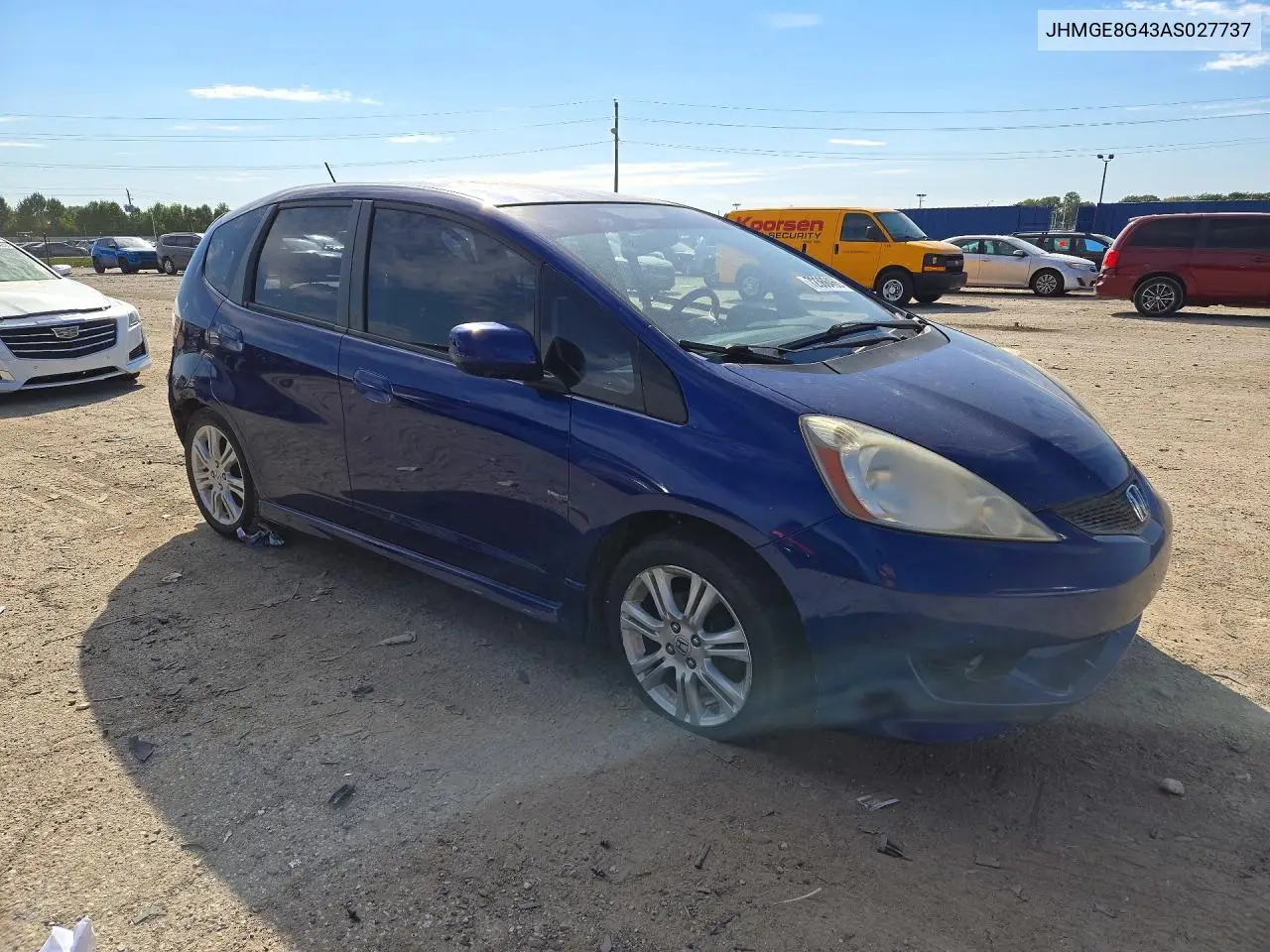 2010 HONDA FIT VIN JHMGE8G43AS027737 — фото 4