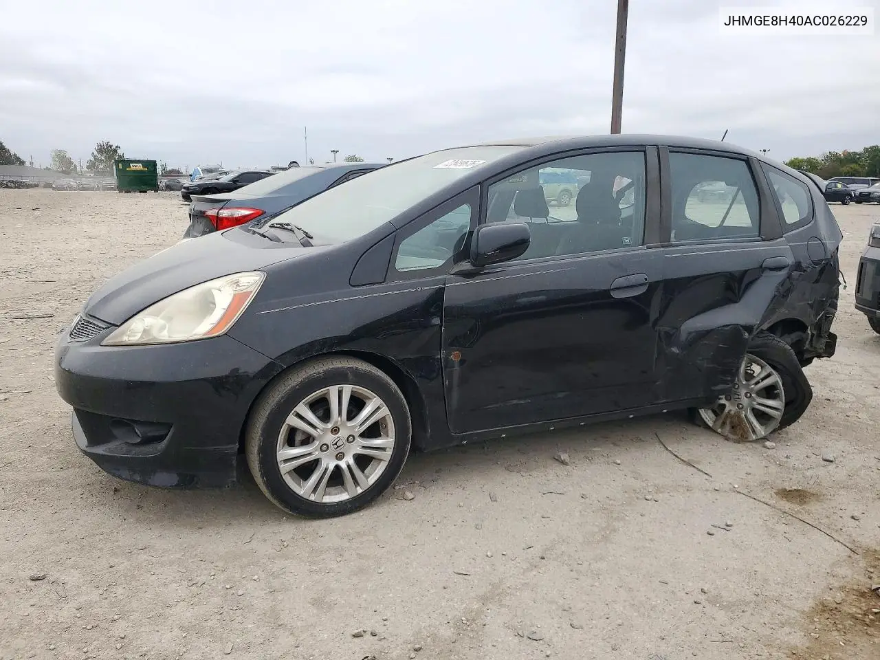 HONDA FIT 2010, VIN JHMGE8H40AC026229